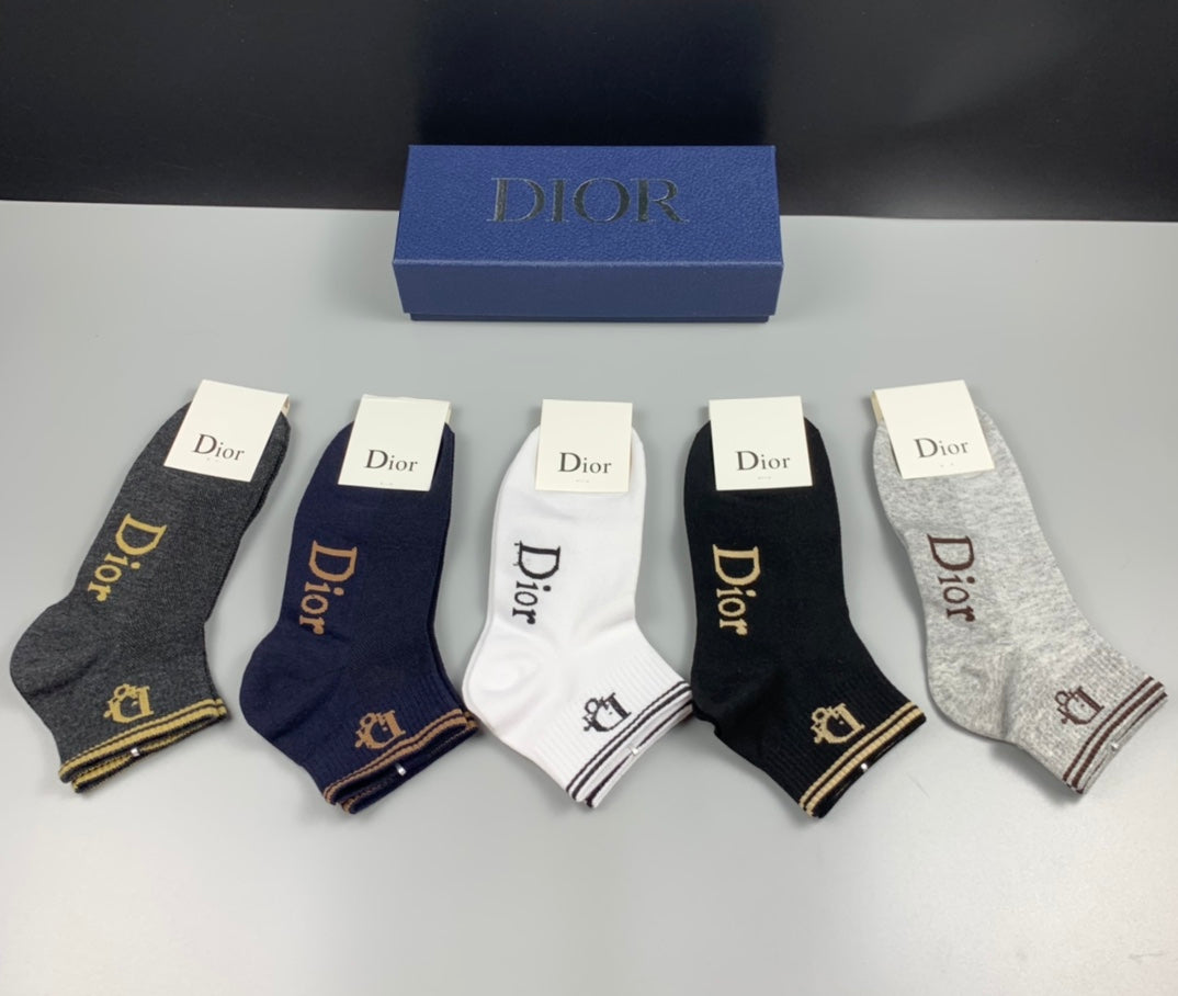 Dior small lettering cuffs ankle socks - view 1