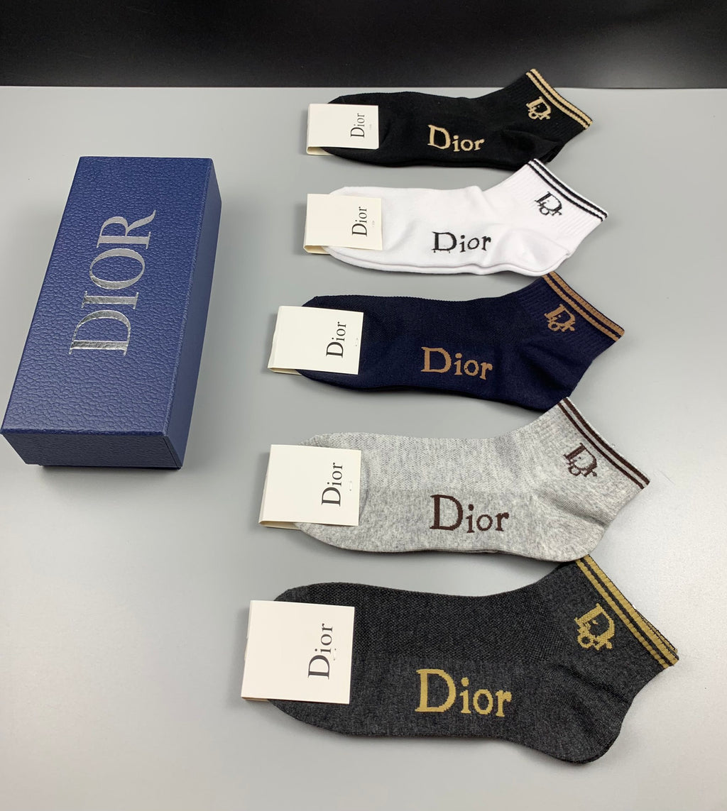Dior small lettering cuffs ankle socks - view 6
