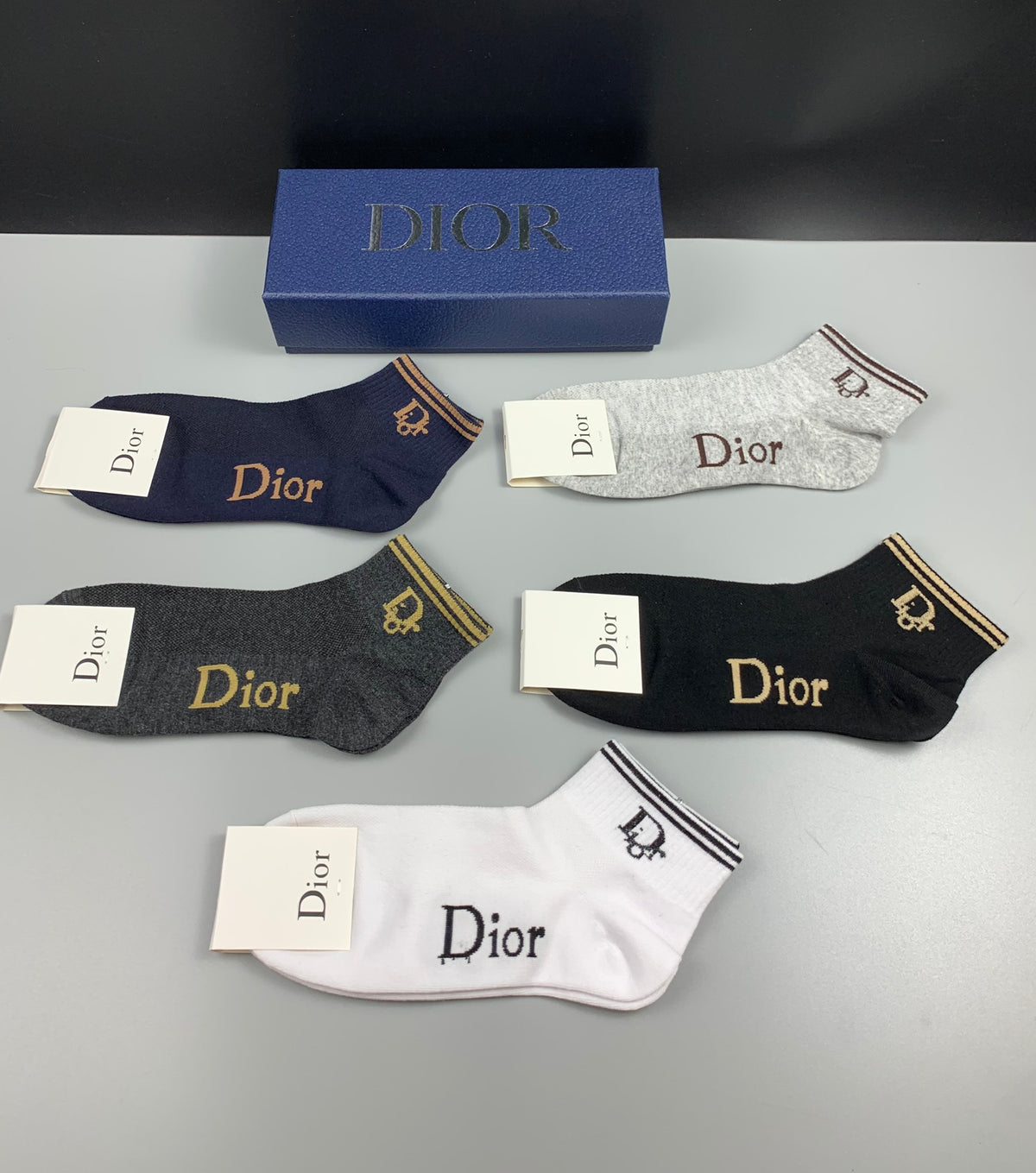 Dior small lettering cuffs ankle socks - view 2