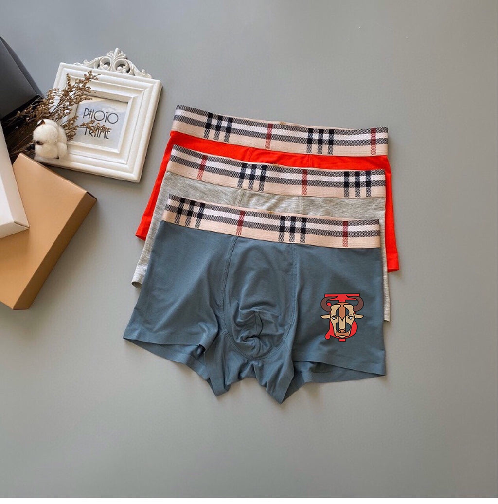 Burberry check waist ornamental crest boxer briefs - view 2