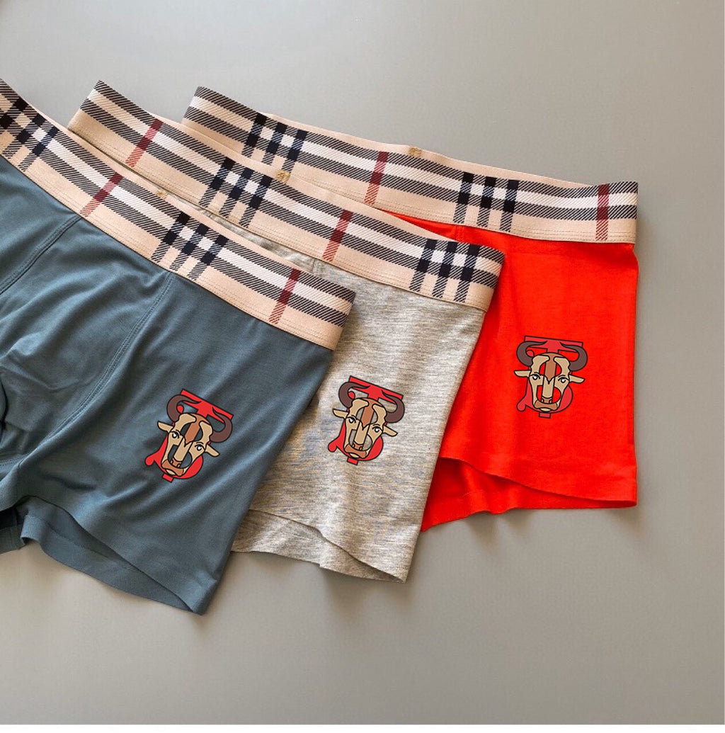 Burberry check waist ornamental crest boxer briefs - view 3