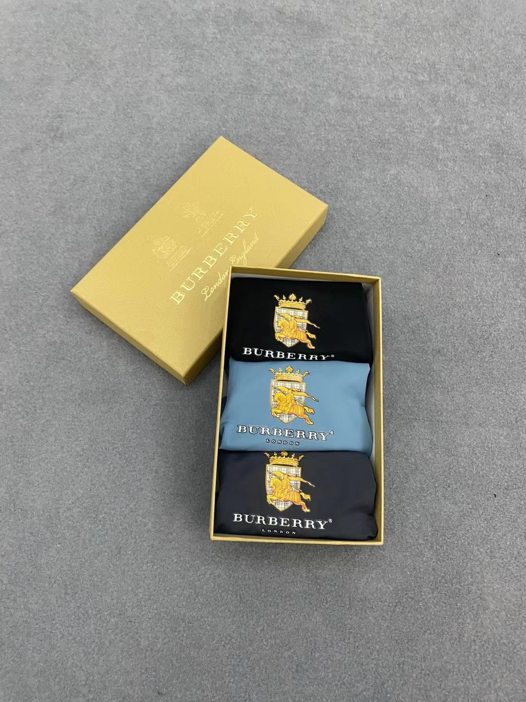 Burberry boxed gold heraldic crest boxer briefs - view 1