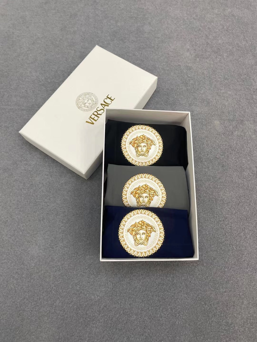 Versace gold studded medusa boxer briefs - view 1