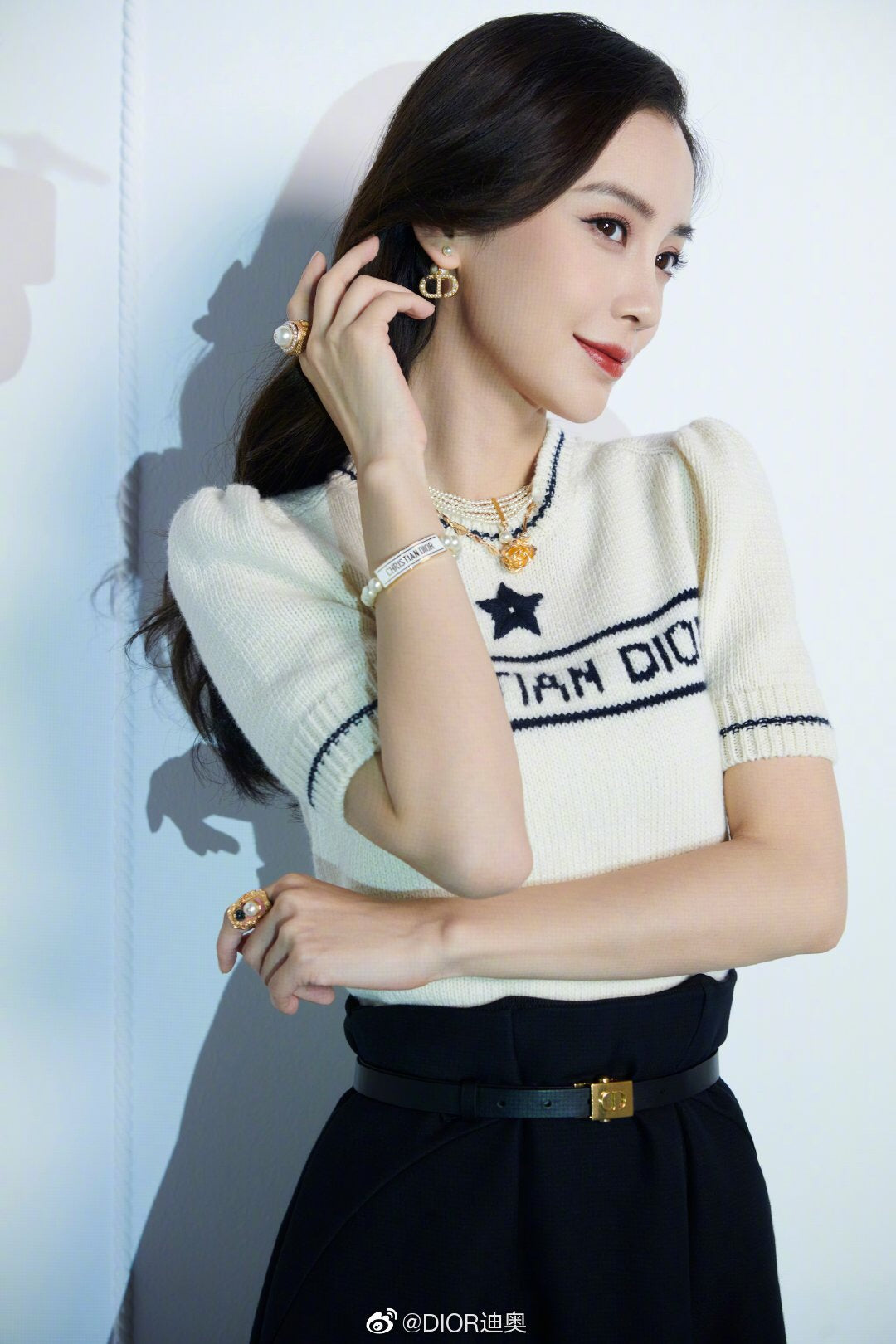 Dior Beaded CD Drop Earrings - product image 3