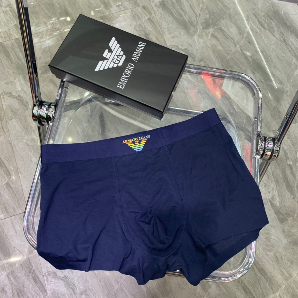 Armani Blue Waist Logo Boxer Briefs - 3-Piece Boxed Set - image 3
