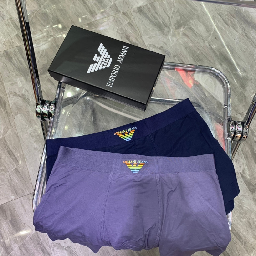 Armani Blue Waist Logo Boxer Briefs - 3-Piece Boxed Set - image 4