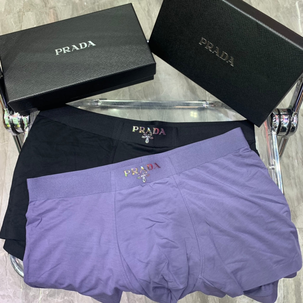 Prada plain gray lettered waist boxer briefs - view 3