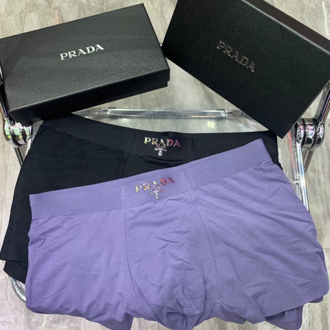 Prada plain gray lettered waist boxer briefs - view 3