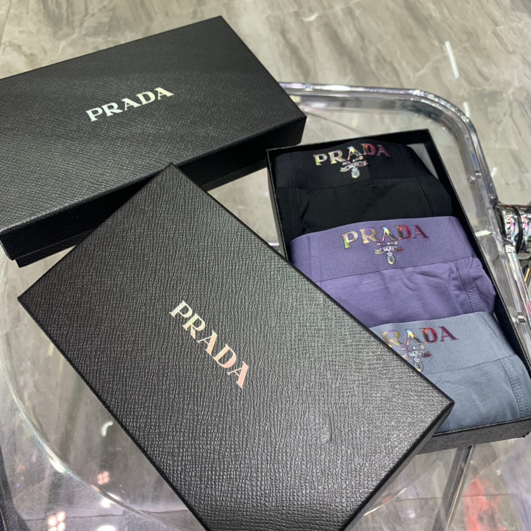 Prada plain gray lettered waist boxer briefs - view 8