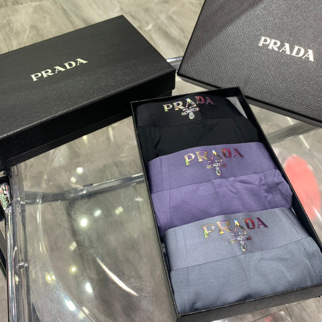 Prada plain gray lettered waist boxer briefs - view 7
