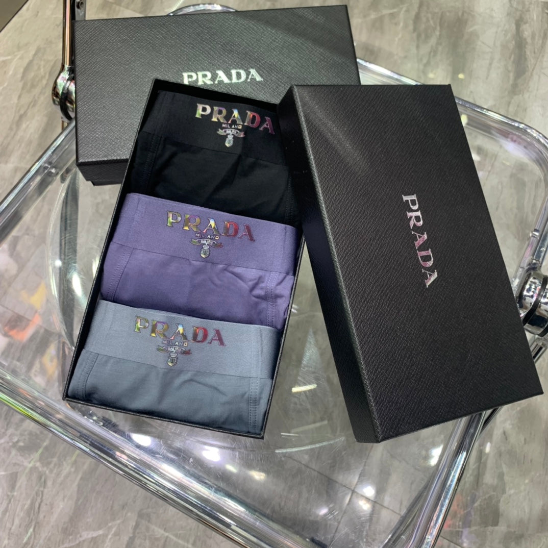 Prada plain gray lettered waist boxer briefs - view 9