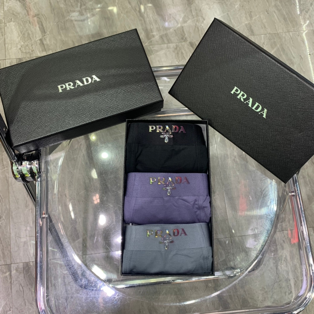 Prada plain gray lettered waist boxer briefs - view 6
