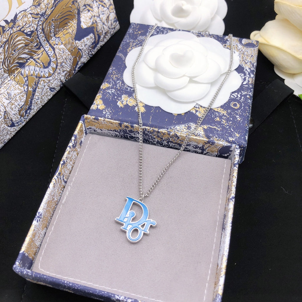 Dior Blue Floral Pendant Necklace - product image 5