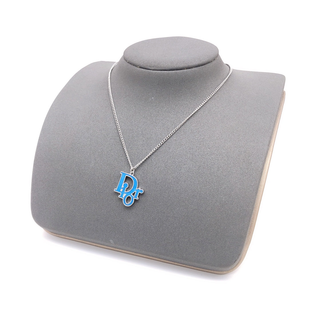 Dior Blue Floral Pendant Necklace - product image 1