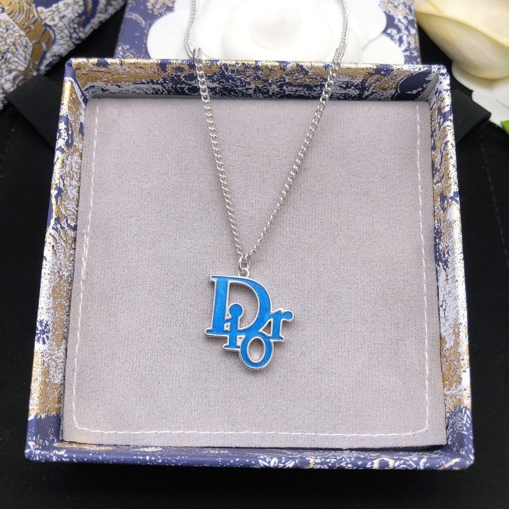 Dior Blue Floral Pendant Necklace - product image 2