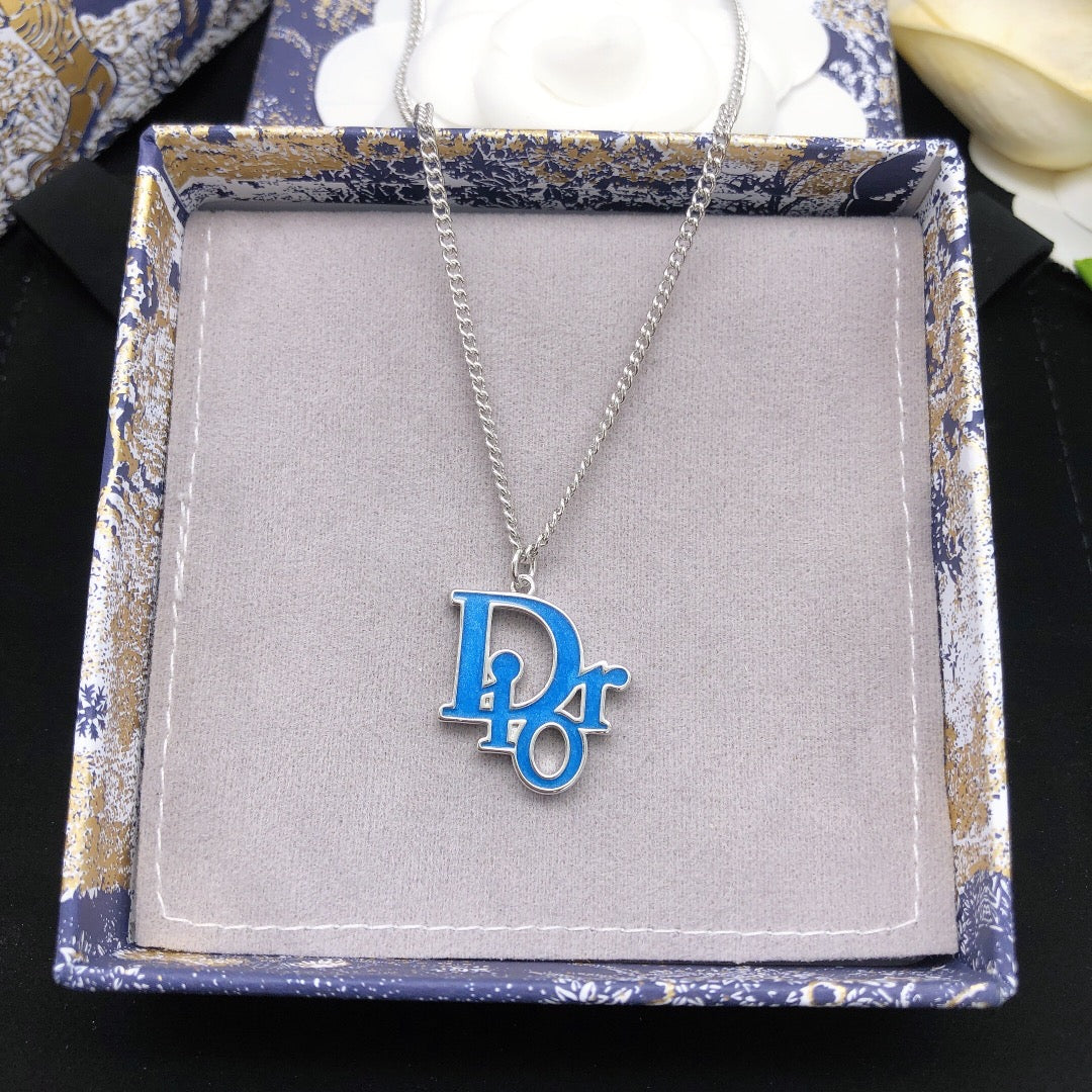Dior Blue Floral Pendant Necklace - product image 2