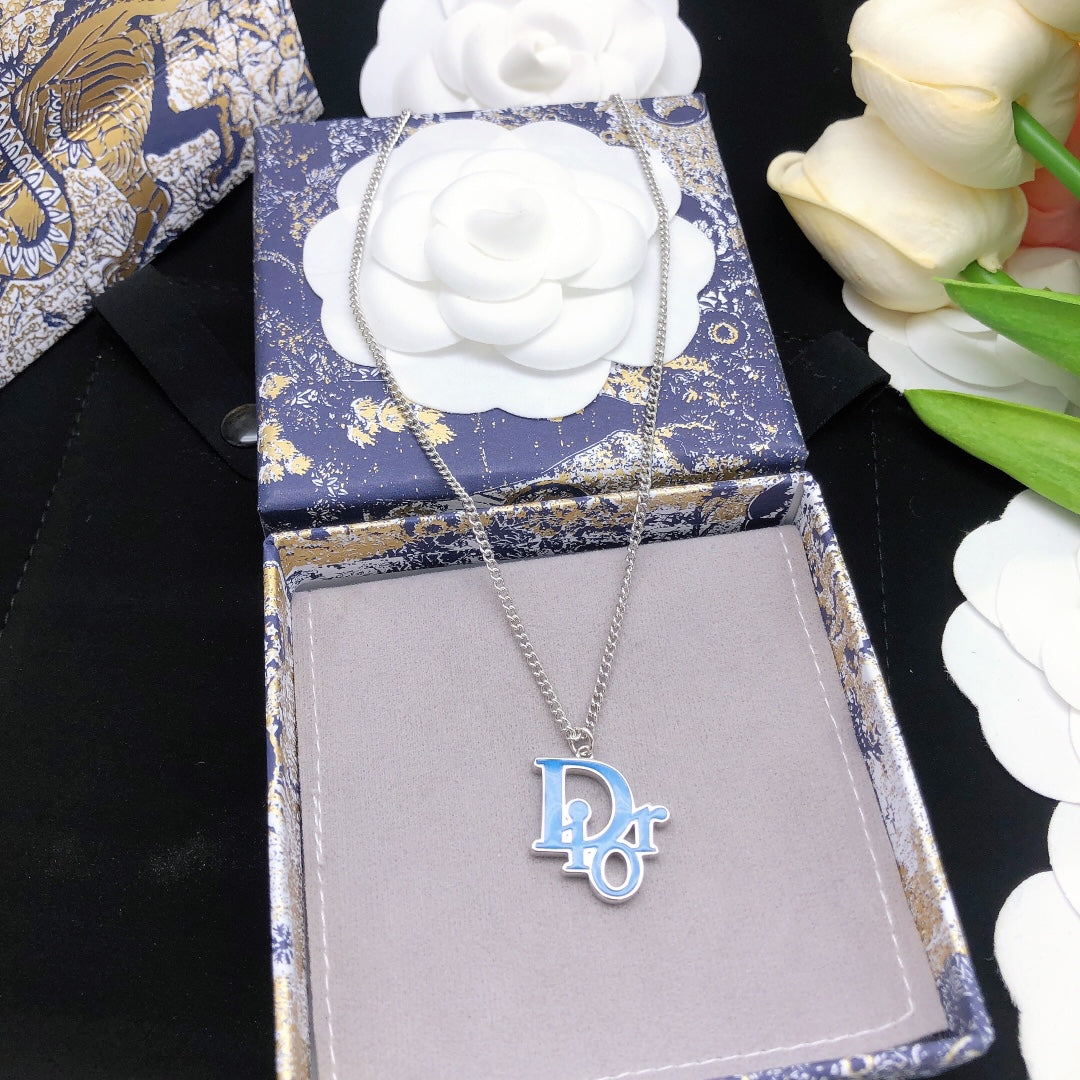 Dior Blue Floral Pendant Necklace - product image 6