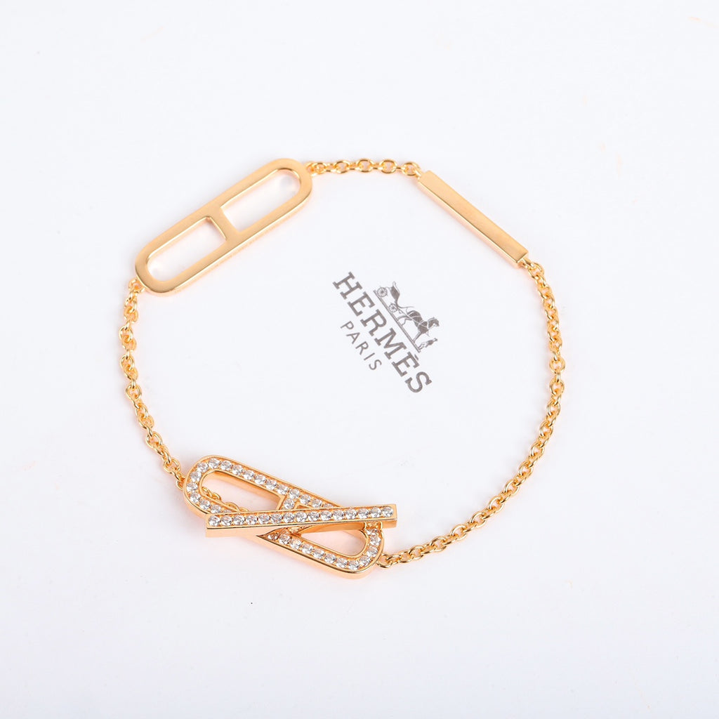 Hermès Silver-Tone Crystal-Bar Bracelet - album image 3