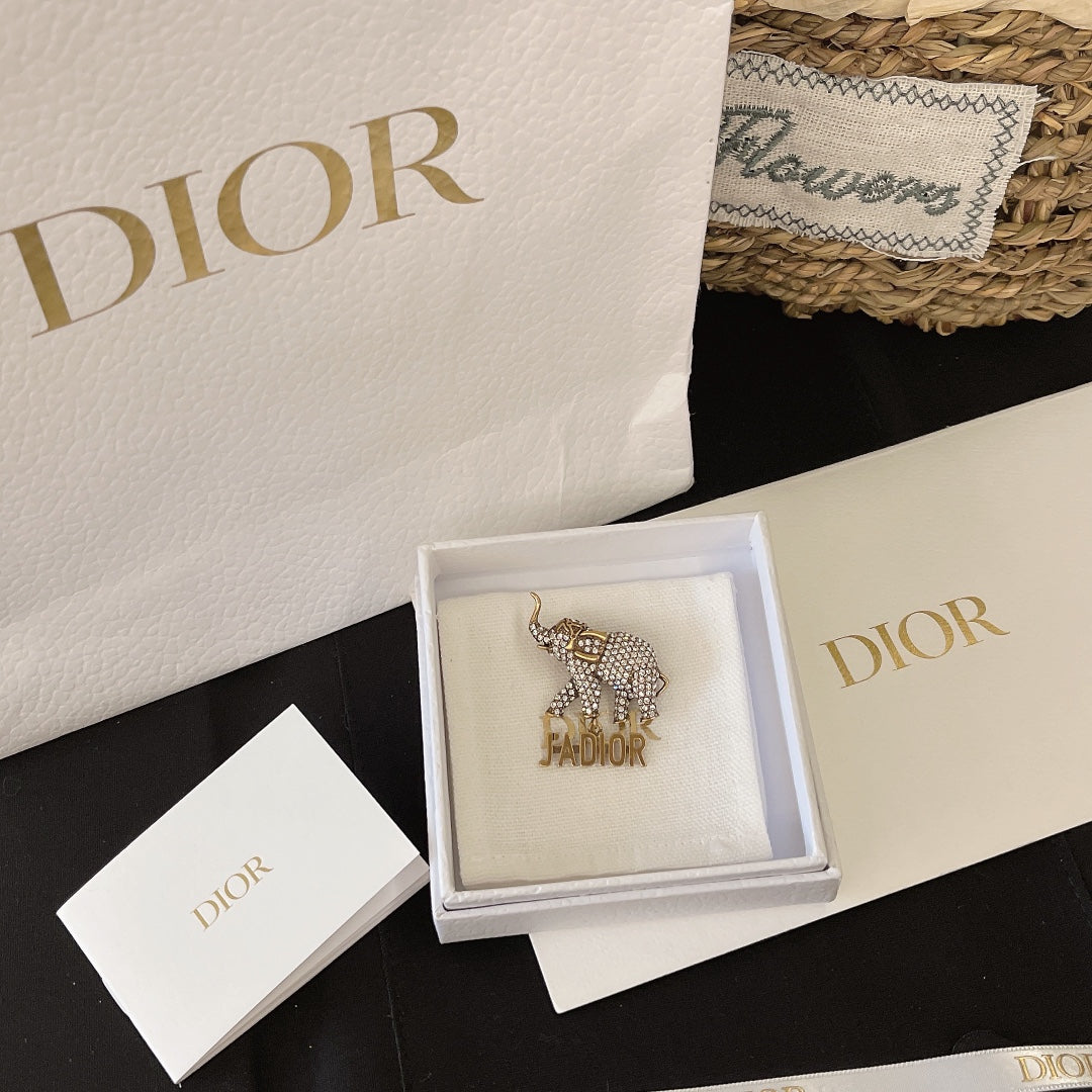 Dior J'Adior Crystal Elephant Brooch - product image 8