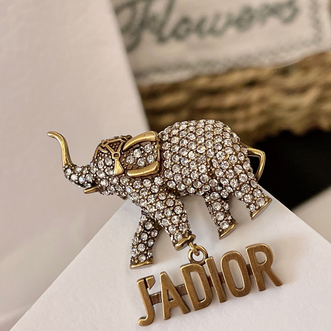 Dior J'Adior Crystal Elephant Brooch - product image 7
