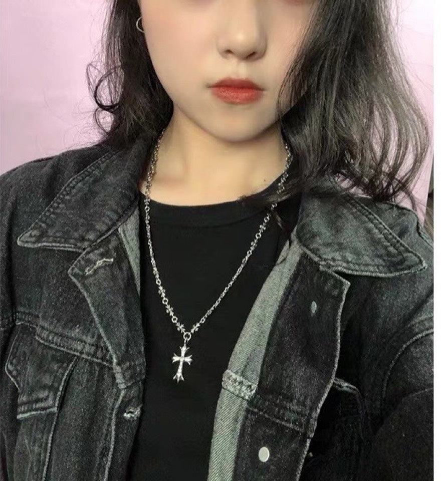 Chrome Hearts Long Cross Decorative Chain Necklace - album image 6