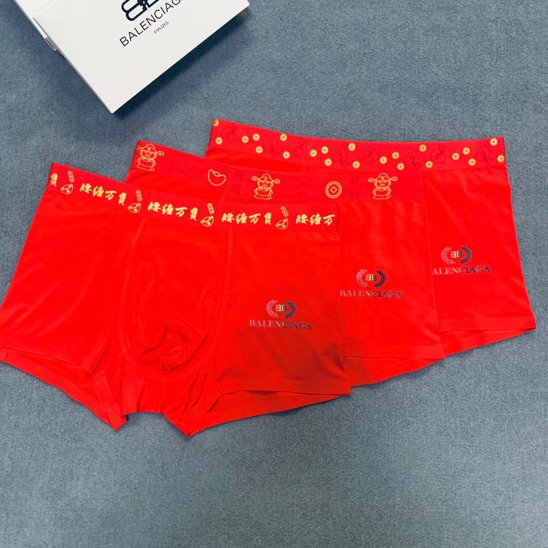 Balenciaga gold pattern waist boxer briefs - view 3