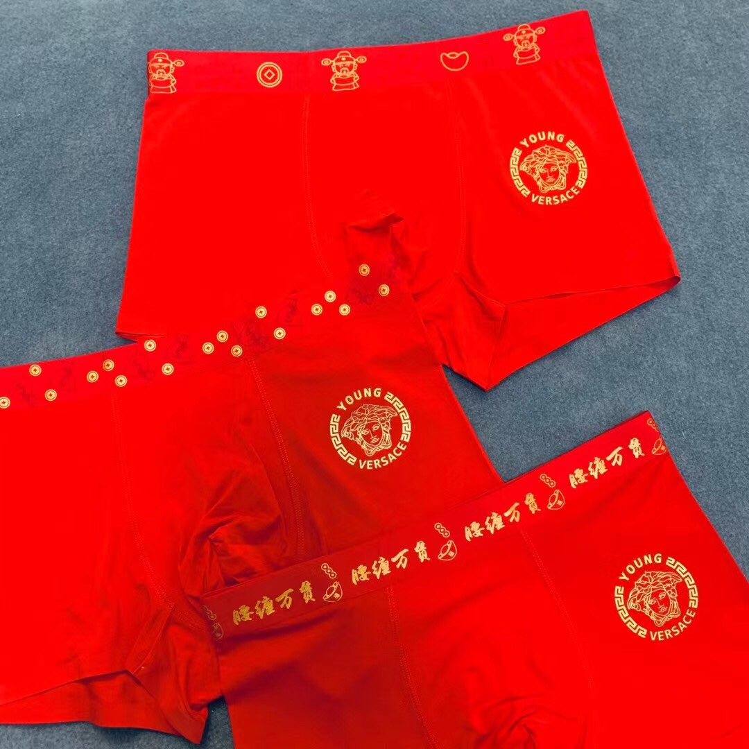Versace red patterned waist boxer briefs - view 2