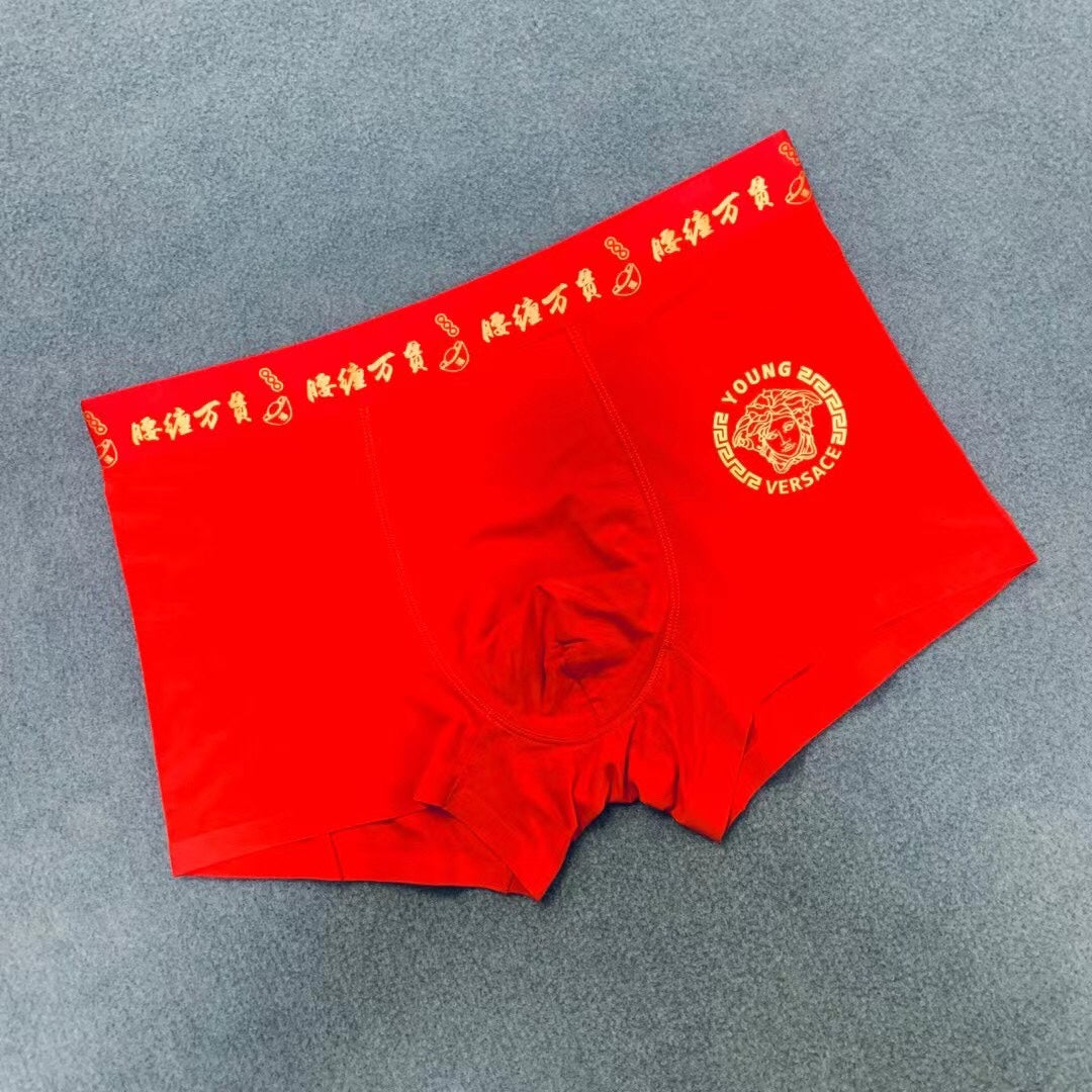 Versace red patterned waist boxer briefs - view 8