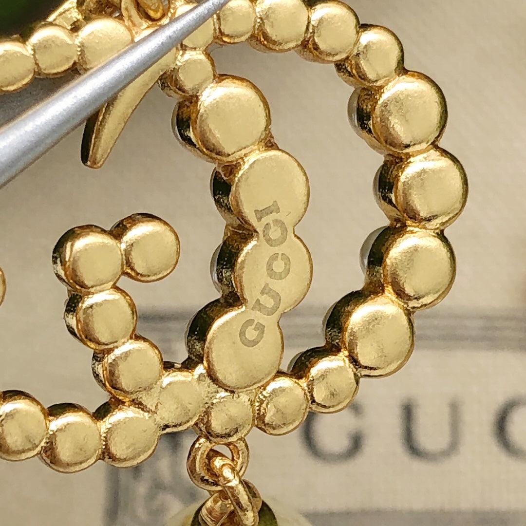 Gucci Teardrop Pearl Square Tassel Crystal Accent Earrings - album image 6
