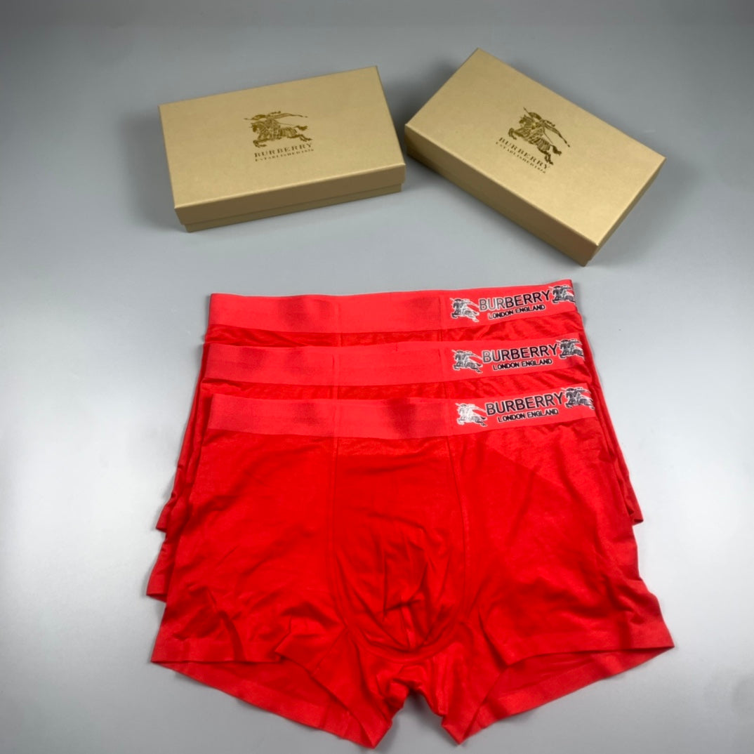 Burberry red tonal wordmark boxer briefs - view 3