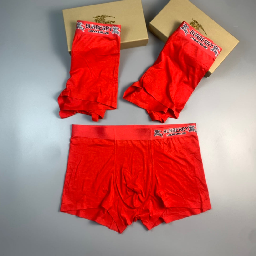 Burberry red tonal wordmark boxer briefs - view 5