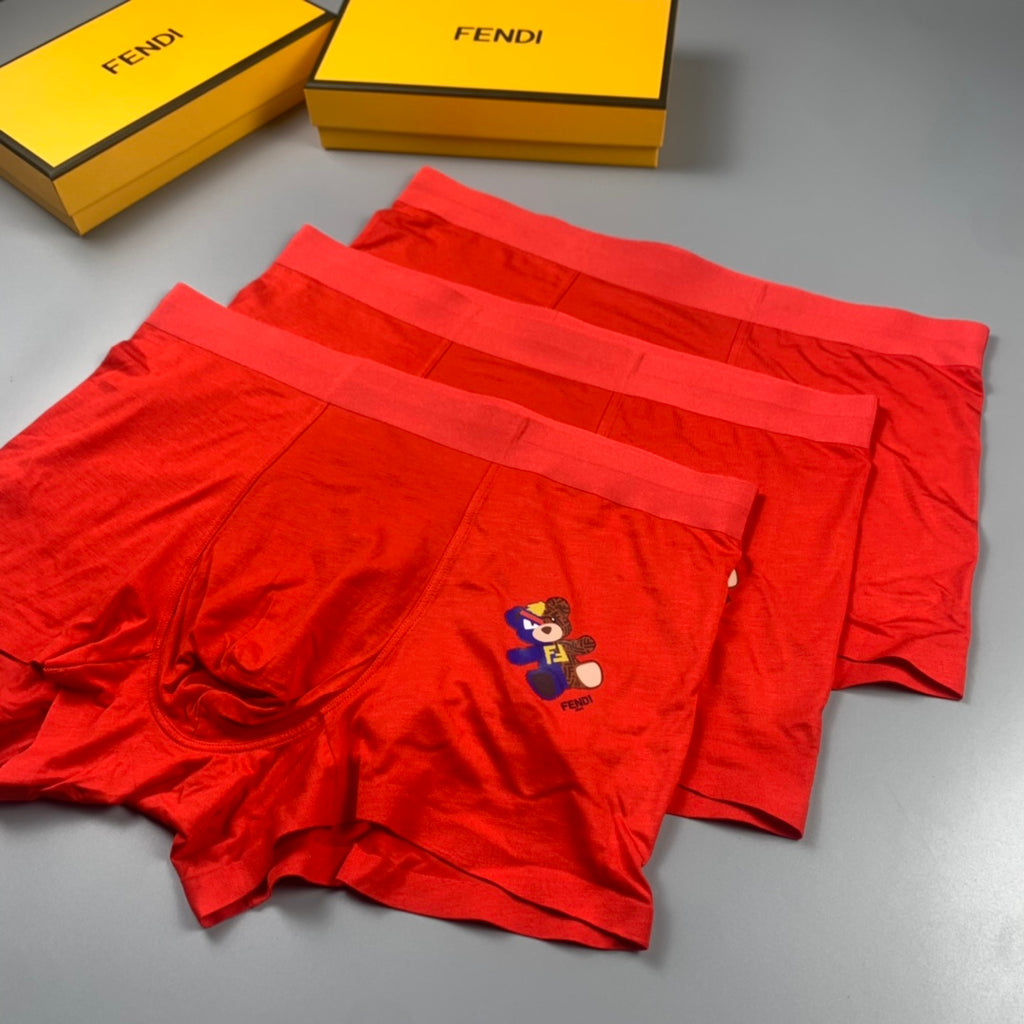Fendi red character motif boxer briefs - view 3