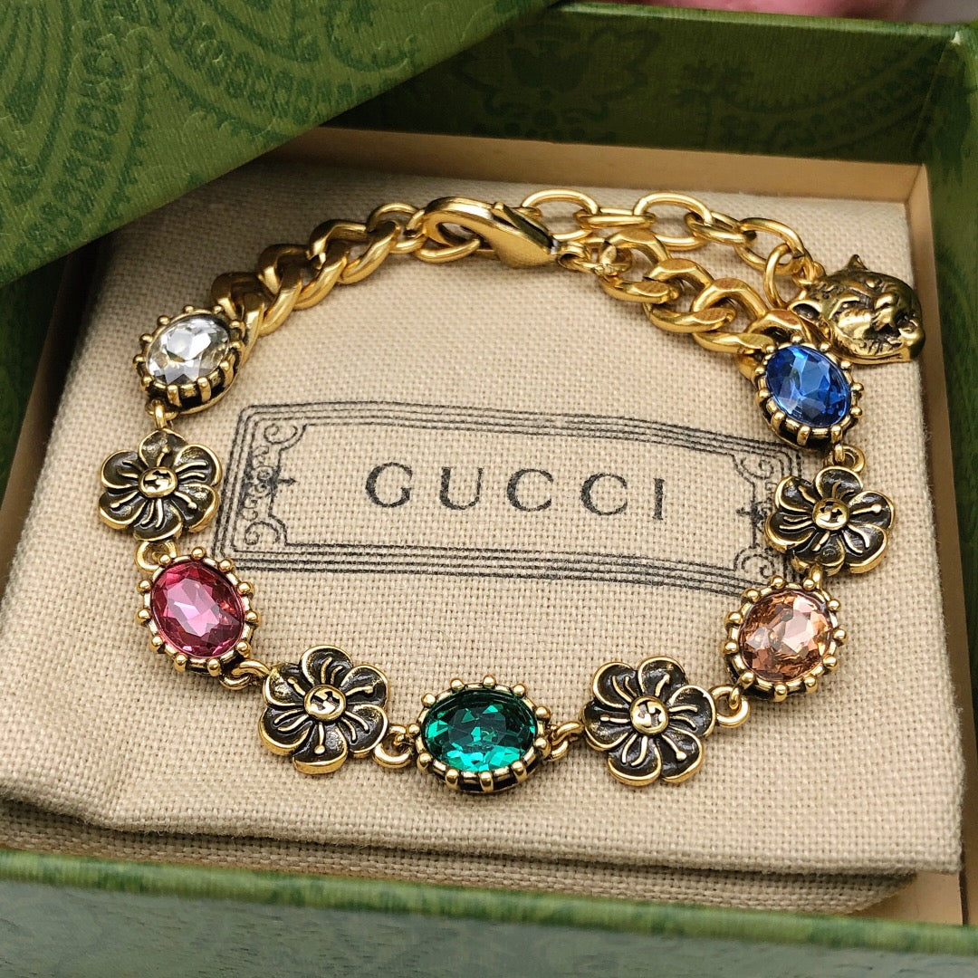 Gucci Interlocking G Multicolor Crystal Accent Bracelet - album image 1