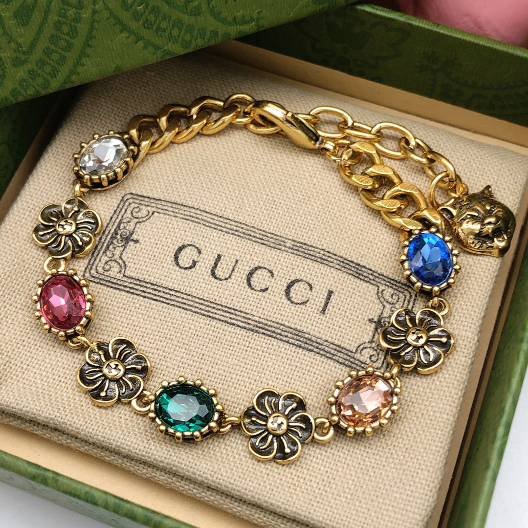Gucci Interlocking G Multicolor Crystal Accent Bracelet - album image 2