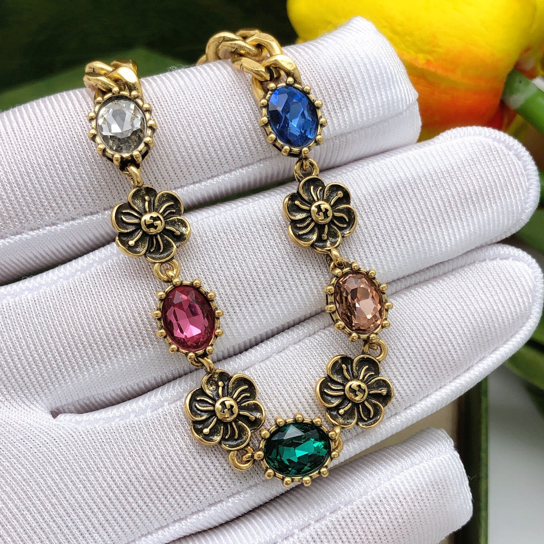 Gucci Interlocking G Multicolor Crystal Accent Bracelet - album image 3