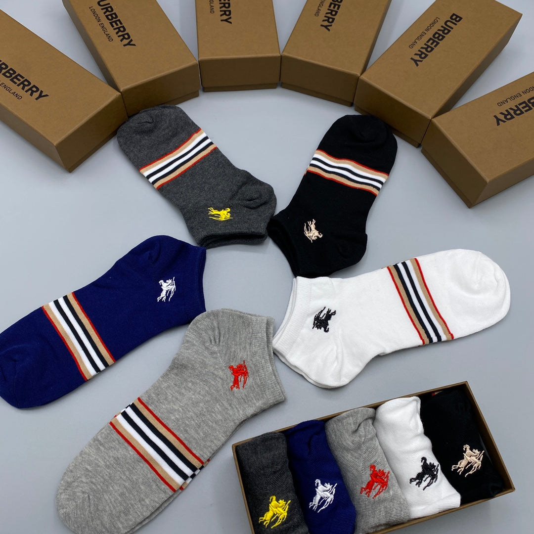 Burberry striped cuff knight ankle socks - view 3