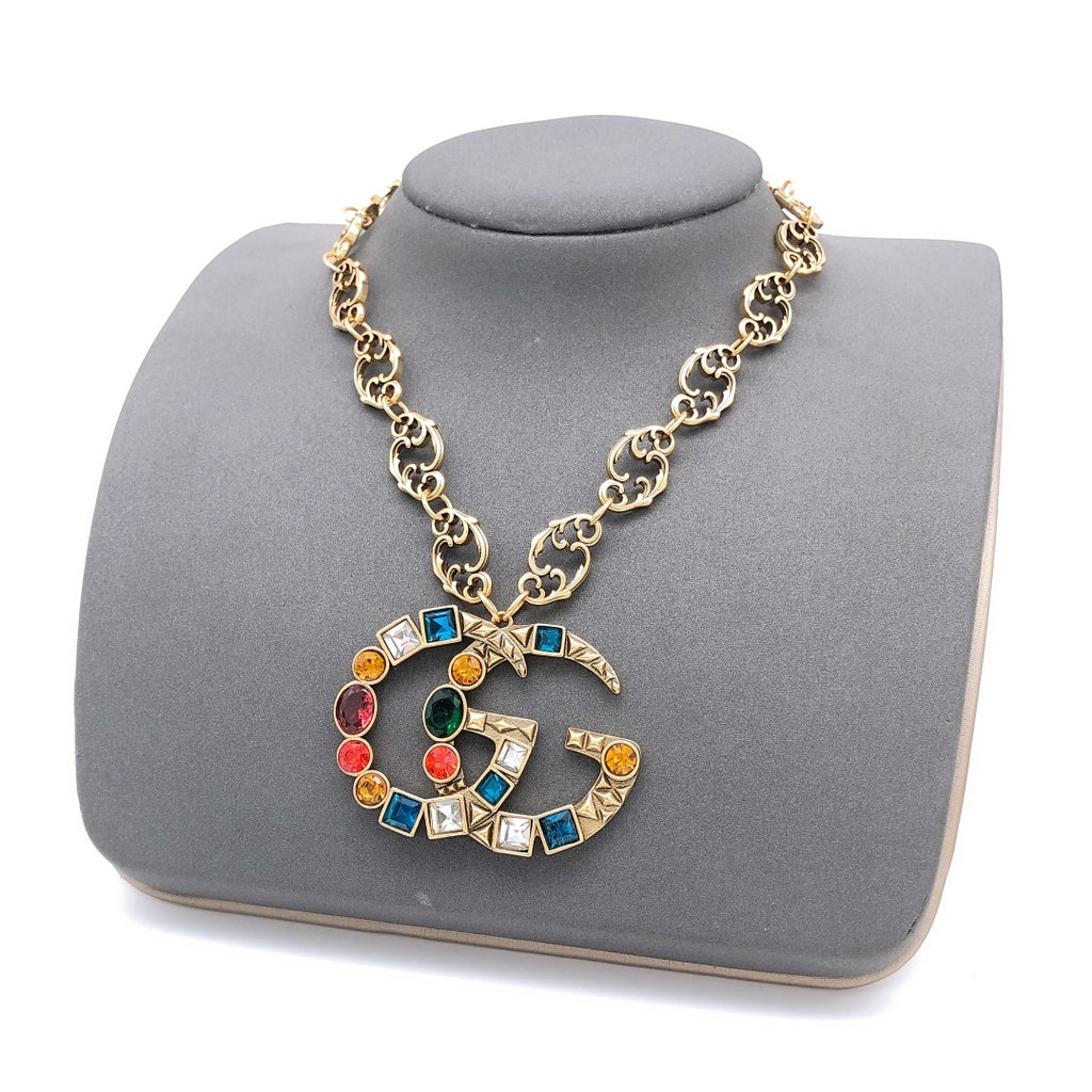 Gucci Interlocking G Multicolor Crystal Accent Necklace - album image 6