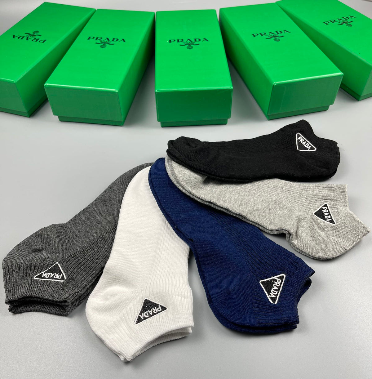 Prada low cut triangle accent ankle socks - view 7