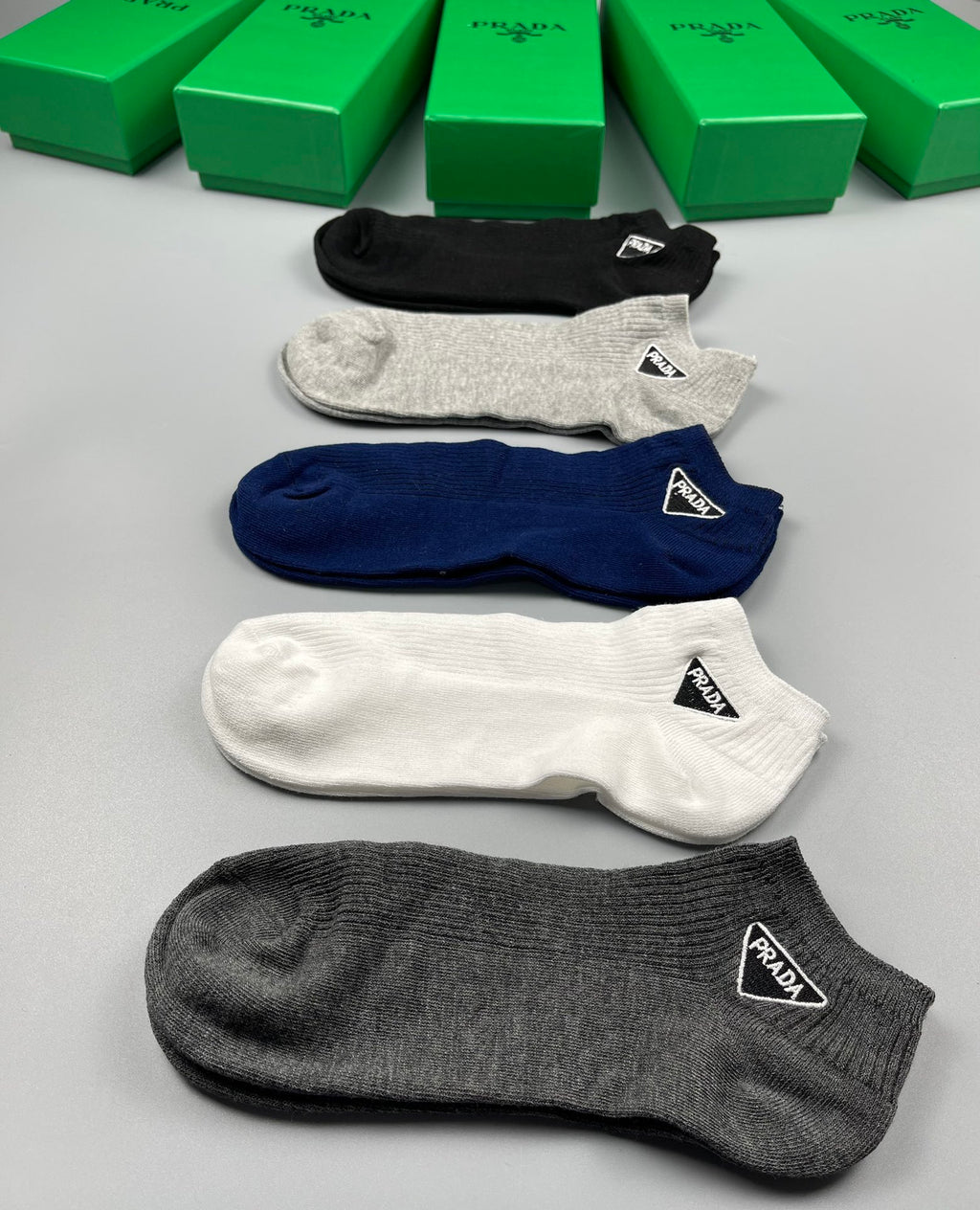 Prada low cut triangle accent ankle socks - view 8