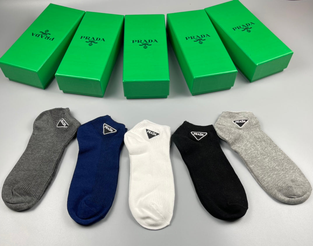 Prada low cut triangle accent ankle socks - view 2