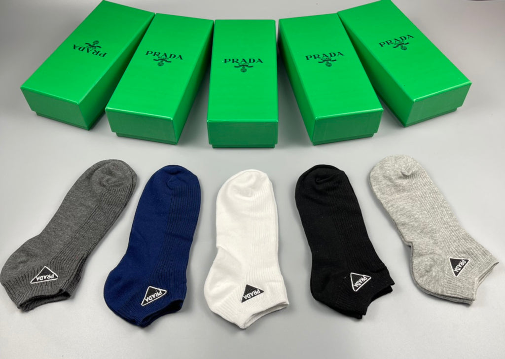 Prada low cut triangle accent ankle socks - view 1