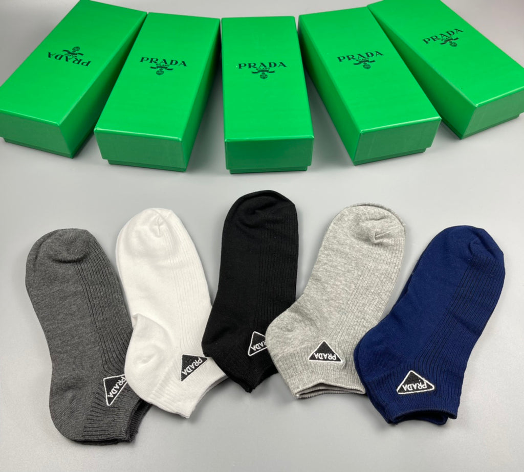 Prada low cut triangle accent ankle socks - view 6