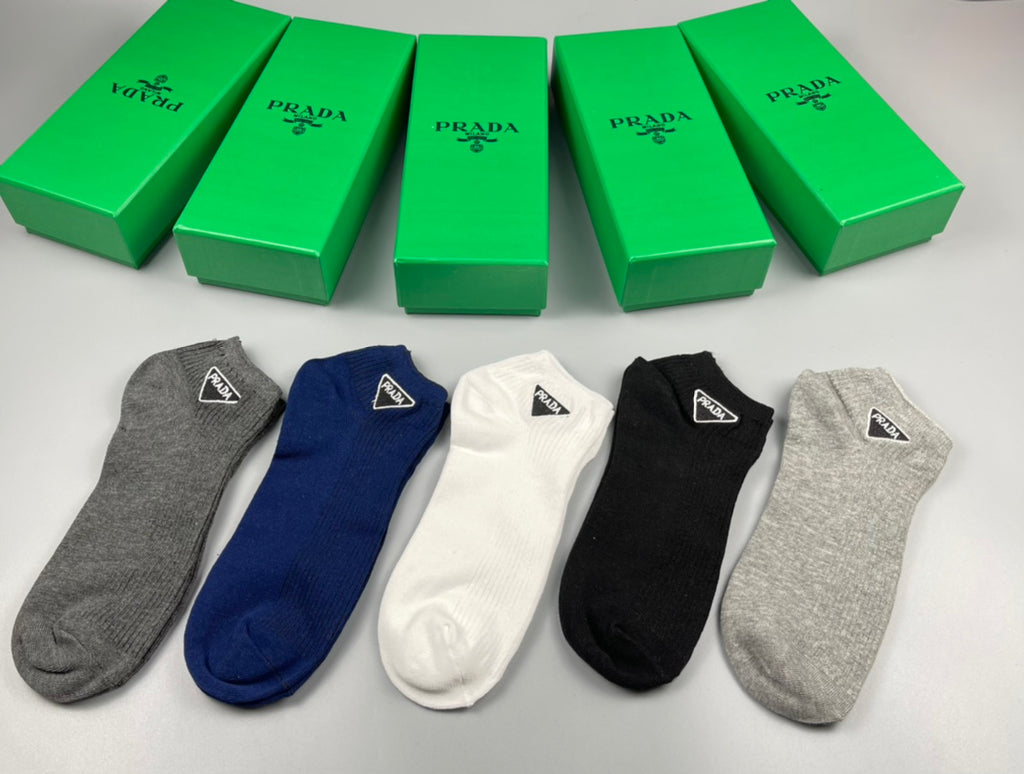 Prada low cut triangle accent ankle socks - view 4