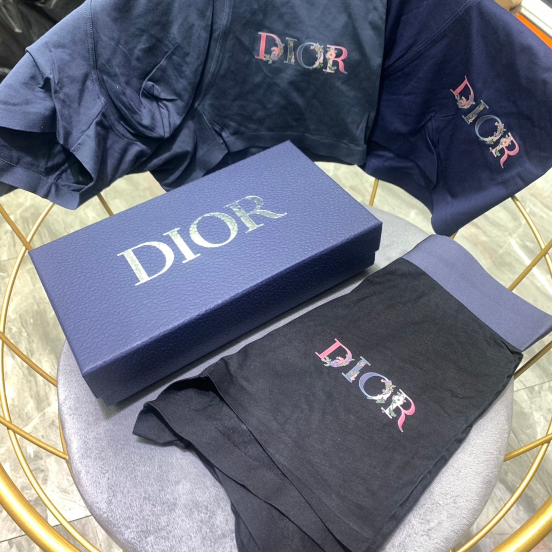 Dior navy side lettering boxer briefs - view 6