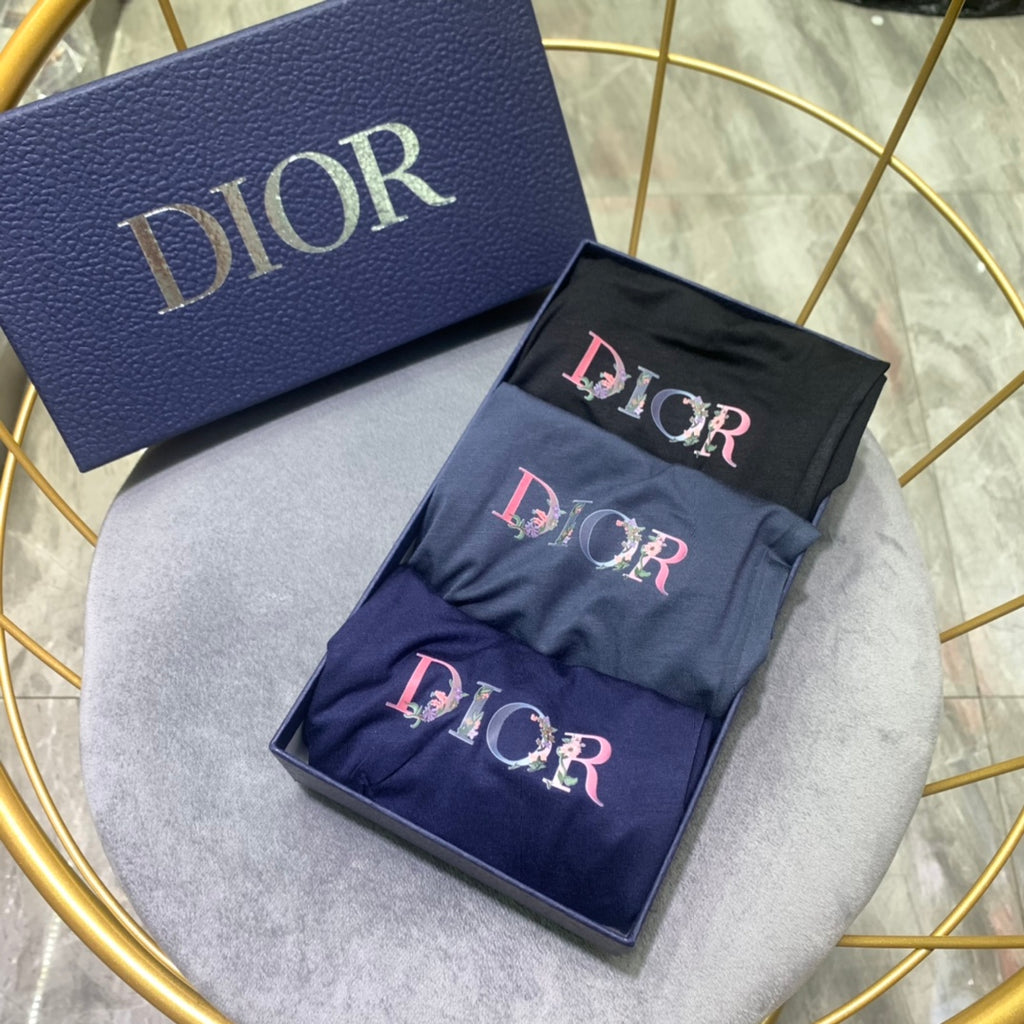 Dior navy side lettering boxer briefs - view 8