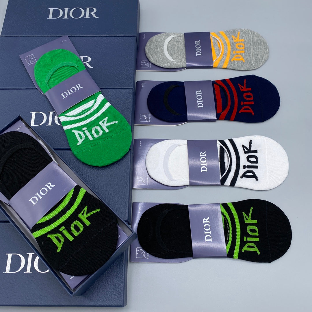 Dior bright foot wordmark ankle socks - view 6