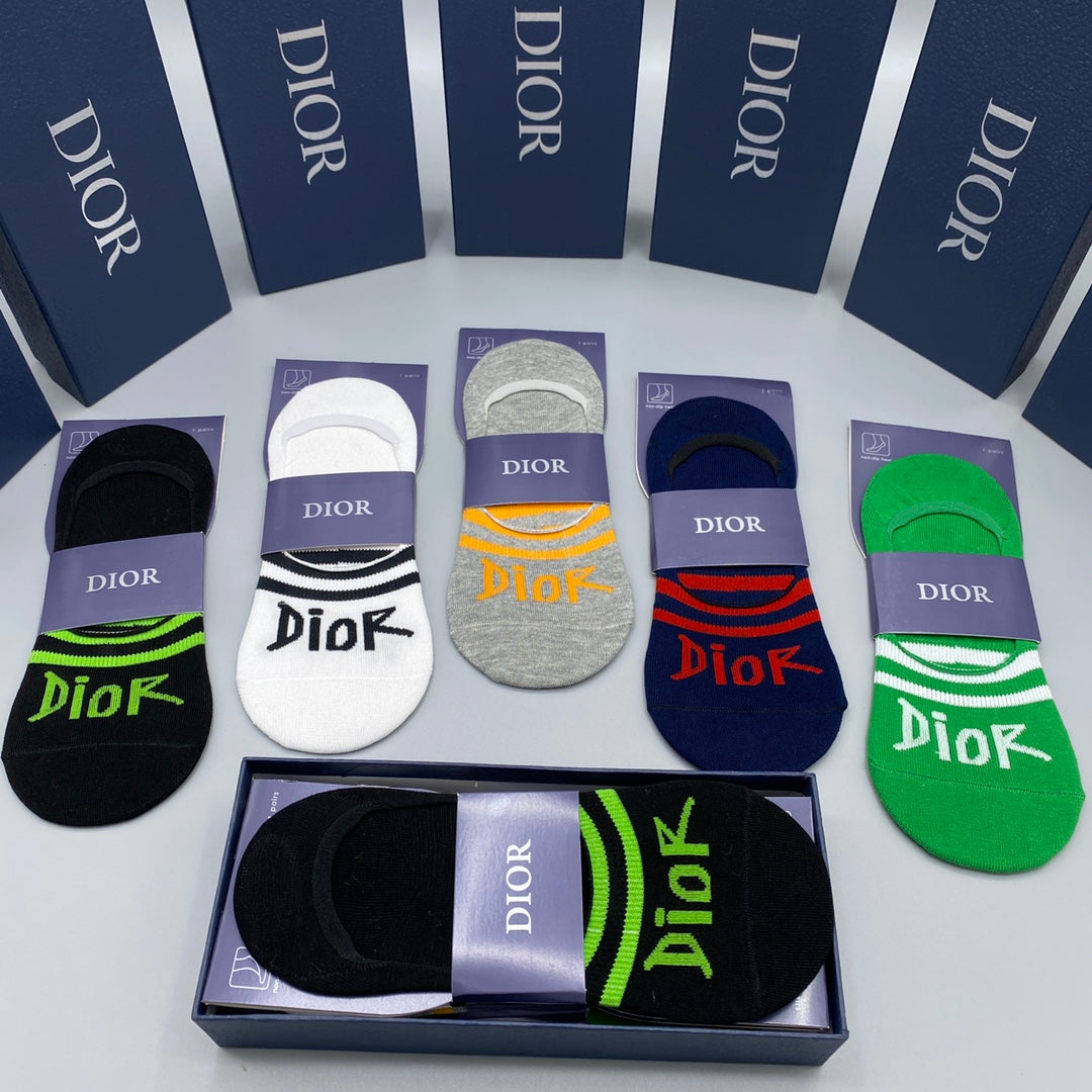 Dior bright foot wordmark ankle socks - view 3