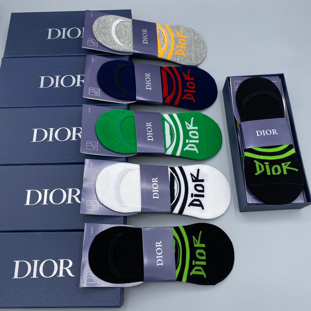 Dior bright foot wordmark ankle socks - view 5