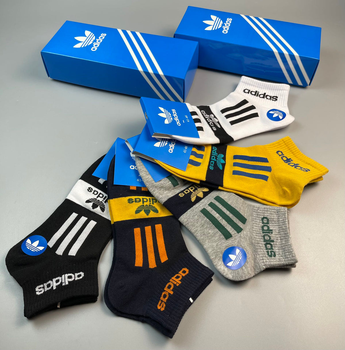 Adidas Black Three Stripe Ankle Socks - 5 Pairs per Box - image 6