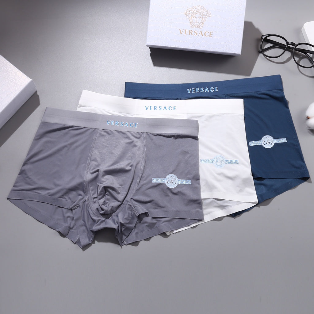 Versace minimal waist letters boxer briefs - view 5